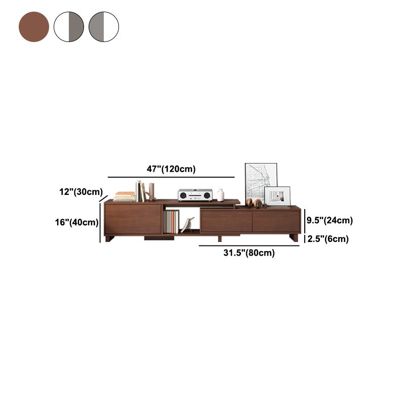 Engineered Wood TV Stand Console Scandinavian TV Console with Cabinet