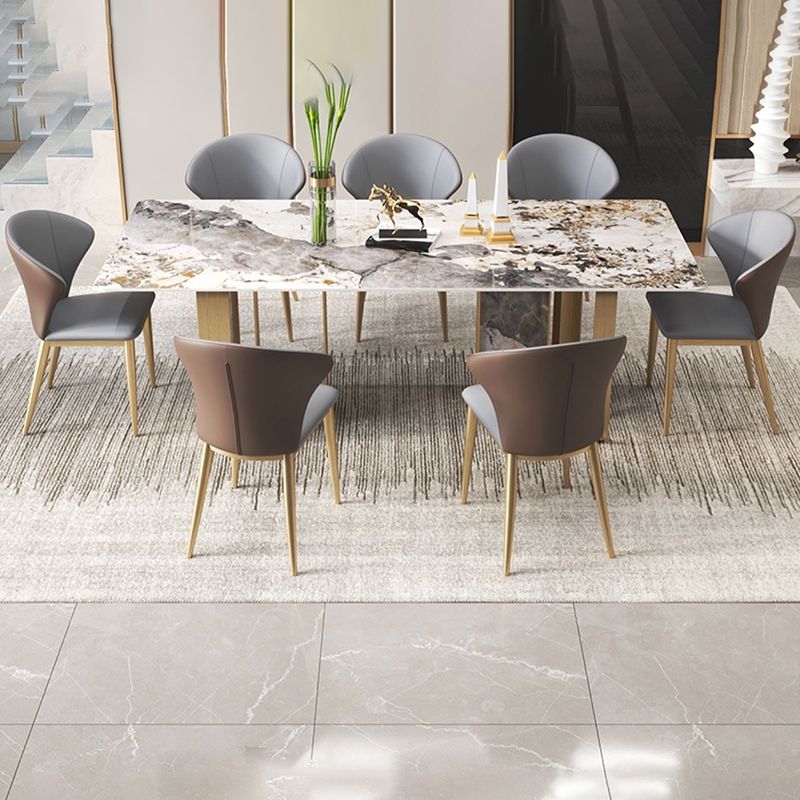 Glam 1/3/4/5/6/7/8/9 Pieces Dinette Set Sintered Stone Dining Room Set