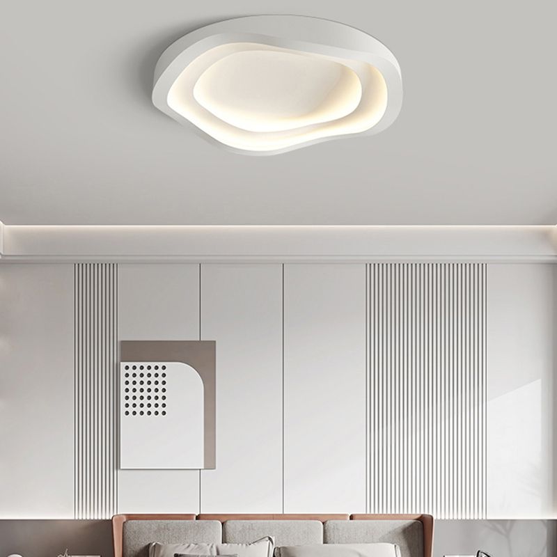 Nordic Ceiling Light Fixture White LED Flush Mount for Bedroom