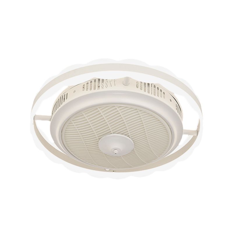 3-Blade Modern Circle Hanging Fan Light Acrylic 23.5" Wide LED Bedroom Semi Mount Lighting