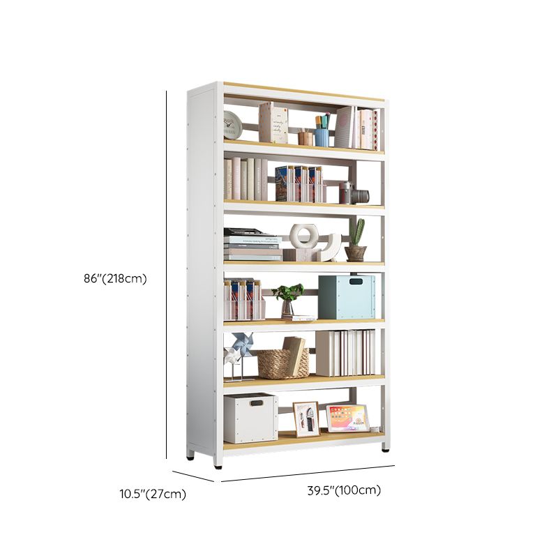 Modern Wood Open Back Shelf Bookcase Shelves Included for Home Office