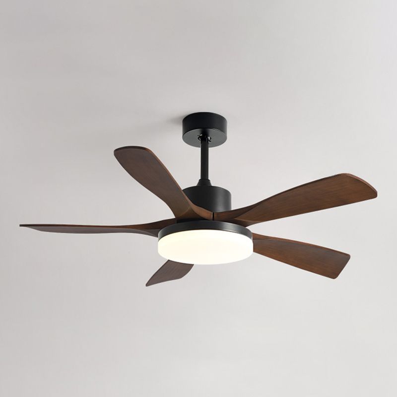 Minimalism LED Ceiling Fan 56" Metal Fan Lighting for Dining Room