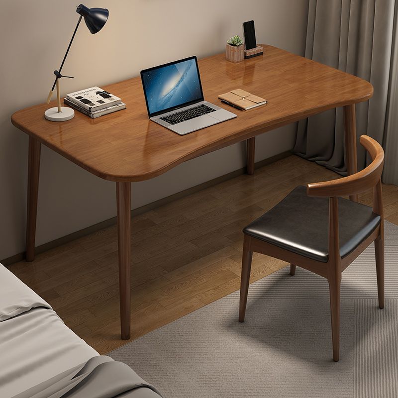 Contemporary Solid Wood Writing Desk with Chair Student Desk