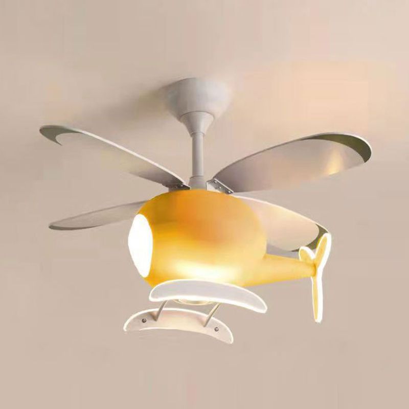 Multi Lights Fan Ceiling Lighting Modern Style Metal Flush Mount Lamps