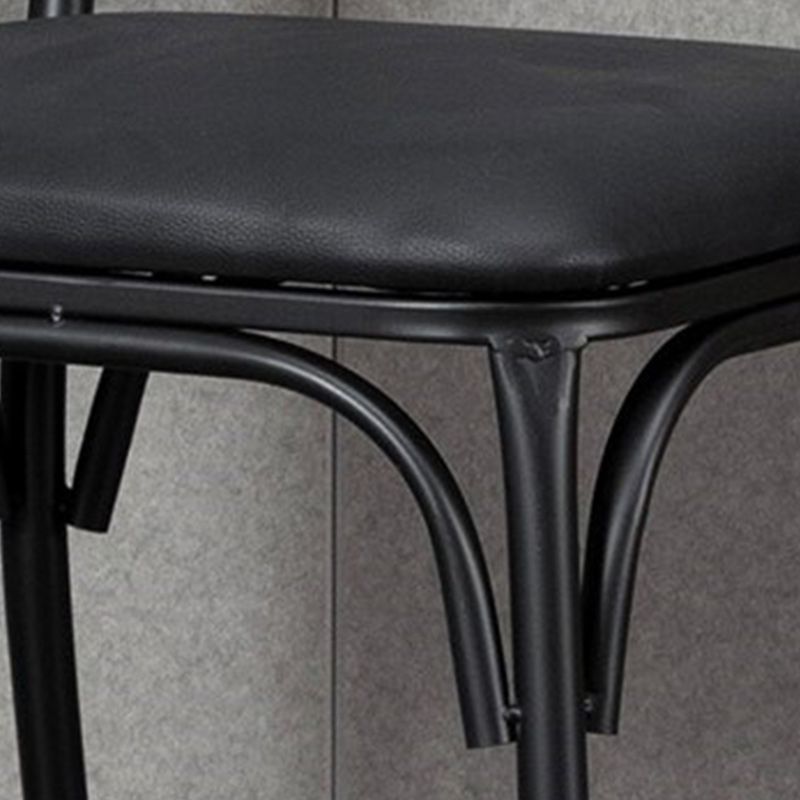 Industrial Cross Back Side Chair Metal Armless Dining Chair for Brasserie