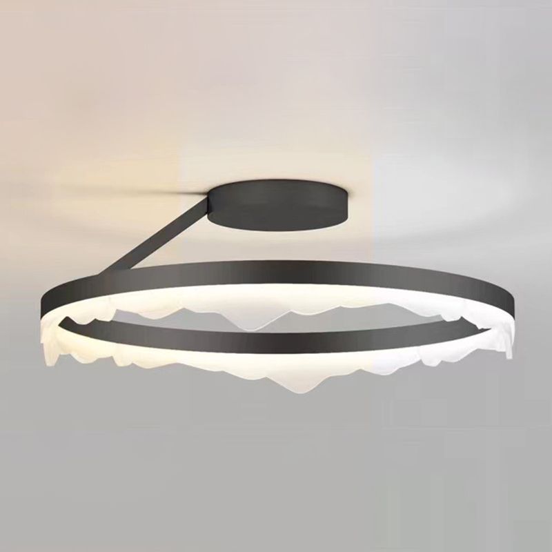 Modern Flush Mount Lighting Black/White LED Ceiling Light for Kitchen