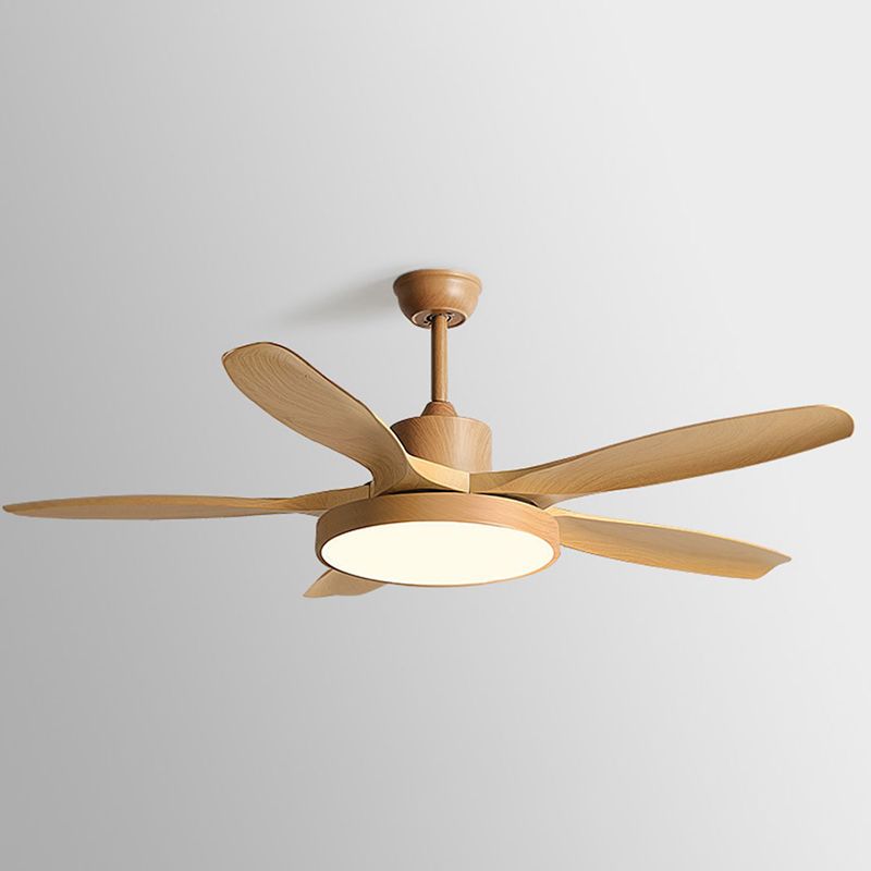 Nordic LED Ceiling Fan 5-Blade Fan Lighting with ABS for Living Room