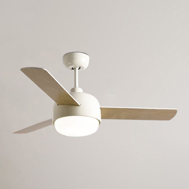 Modern Simple Colorful Ceiling Fan Lamp Metal LED Ceiling Fan Light for Bedroom