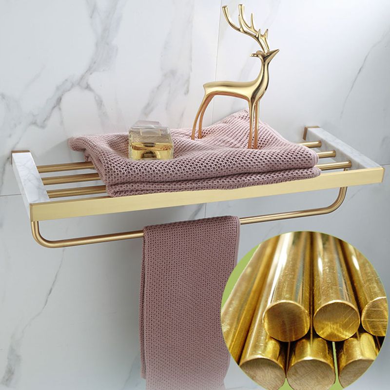 Polished Brass Bathroom Accessory Set Marble Bathroom Hardware