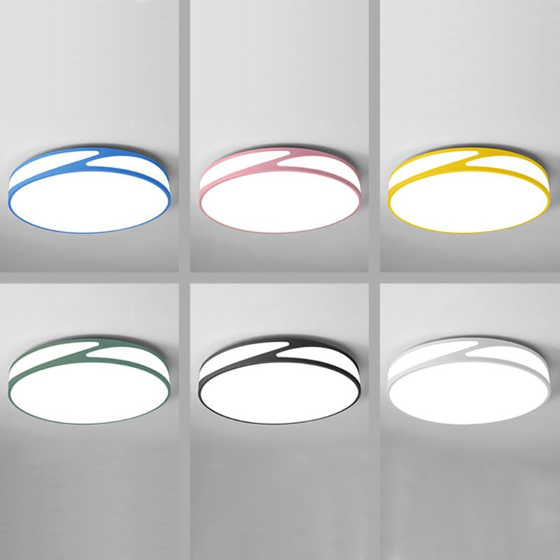 Lampada da soffitto in acrilico stile Macaron circolare color caramello per ufficio