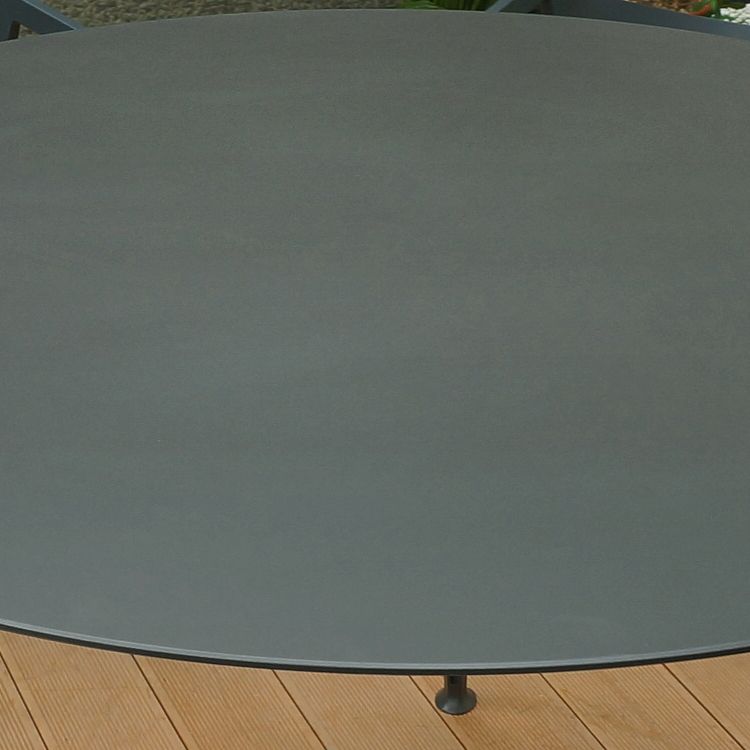 Aluminum Patio Table Modern Rust Resistant Dining Table with Metal Base