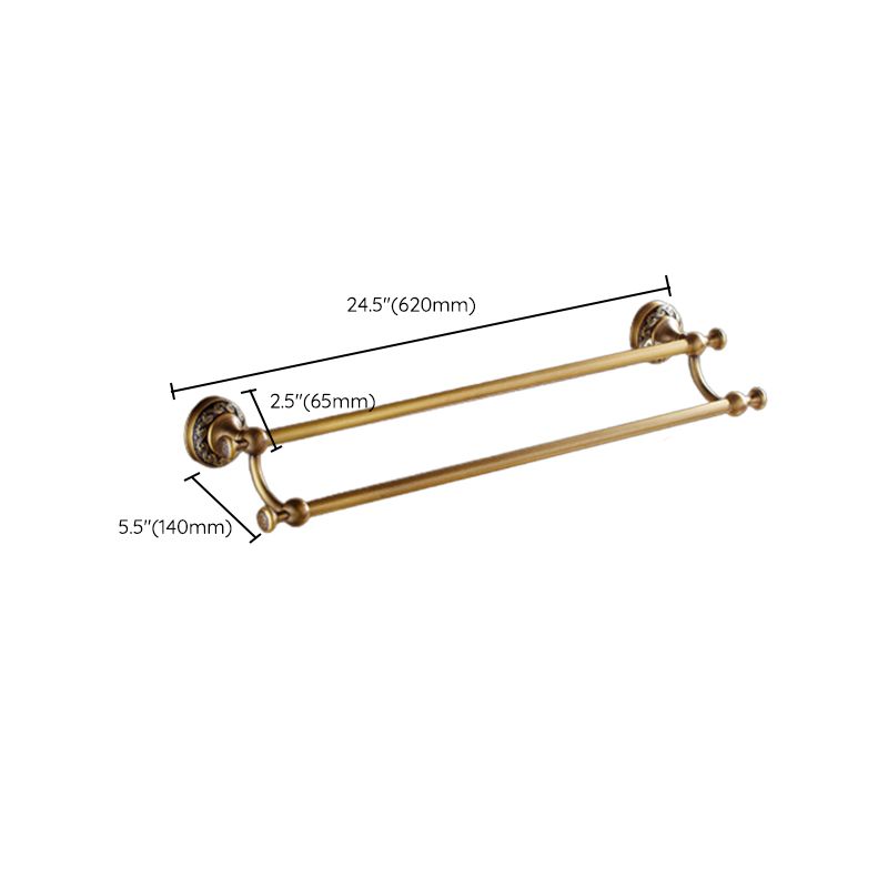 Traditional Brass Bathroom Accessory Set Brushed Bronze Bathroom Set