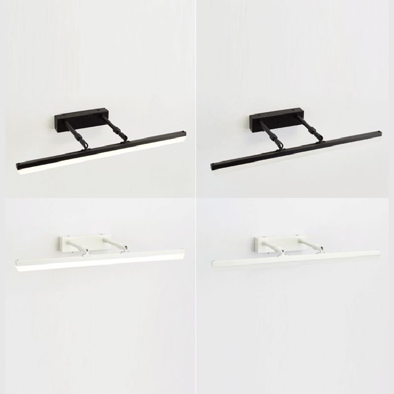 Lámpara de pared extensible de la tira de metal Luz de espejo LED colorido moderno para el baño