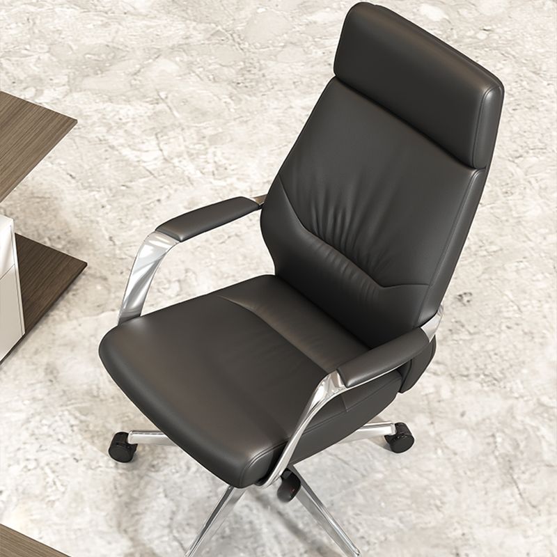 Contemporary Office Chair Lumbar Support No Distressing Fixed Arms Chair