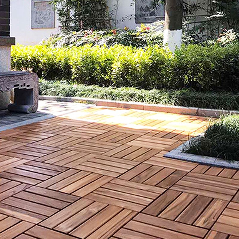 Interlocking Patio Flooring Tiles Solid Wood Patio Flooring Tiles for Outdoor