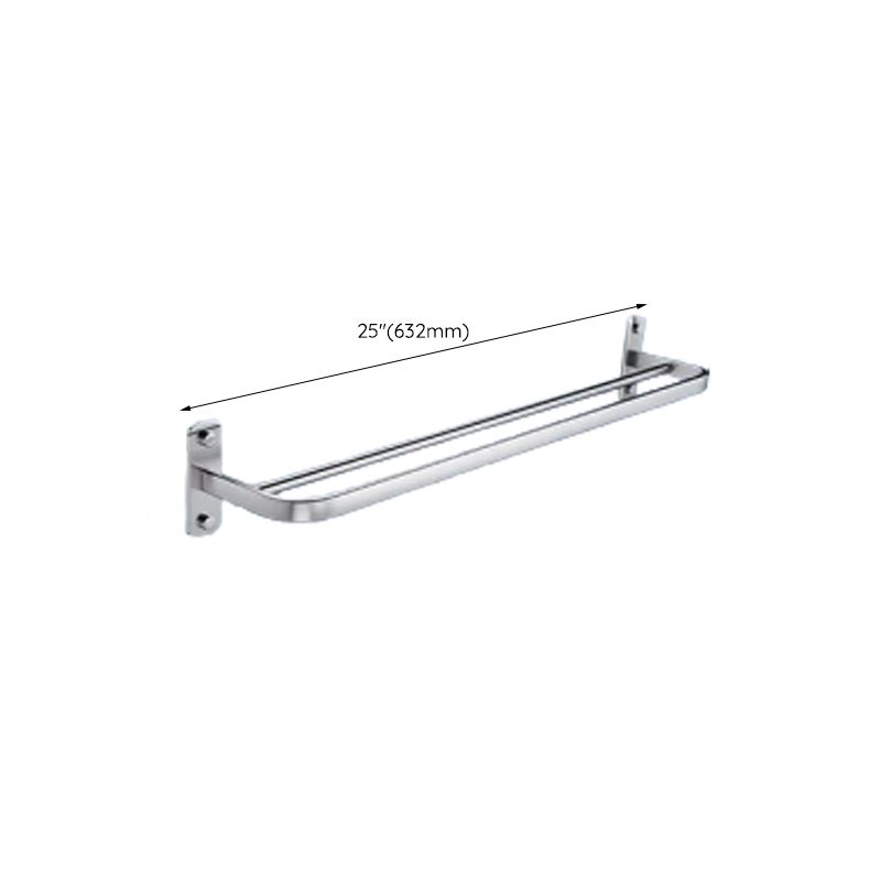 Contemporary Bathroom Accessory Set in Aluminum with Towel Bar/Bath Shelf