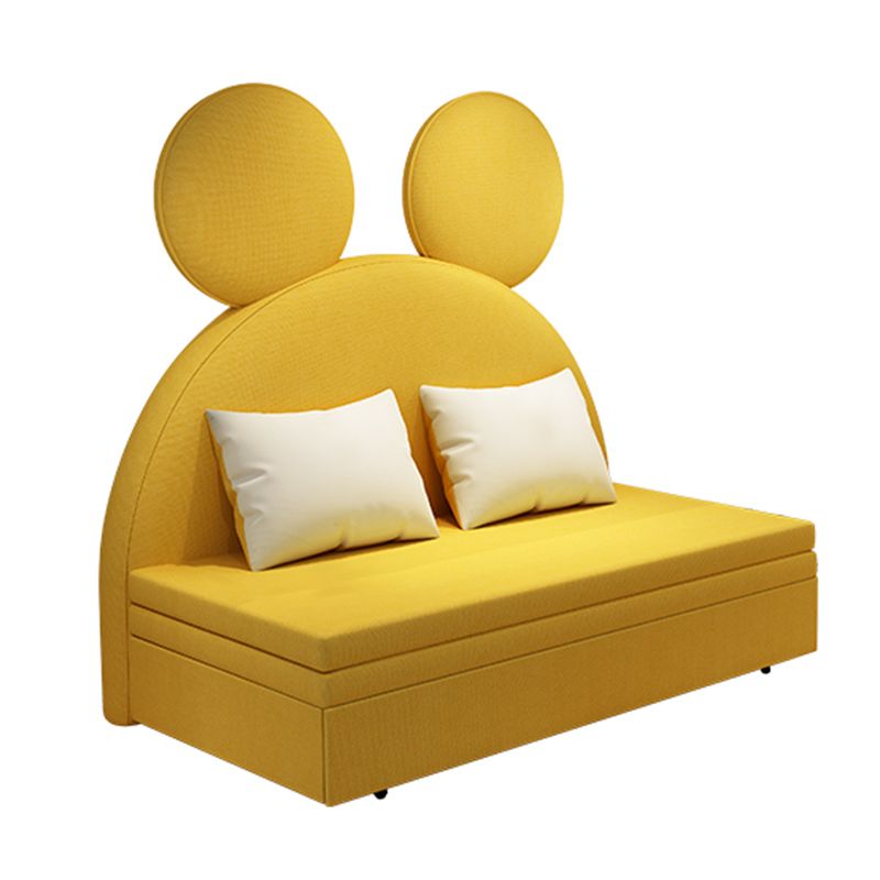 Metal Daybed  with Mattress Contemporary Yellow Convertible Kids Bed