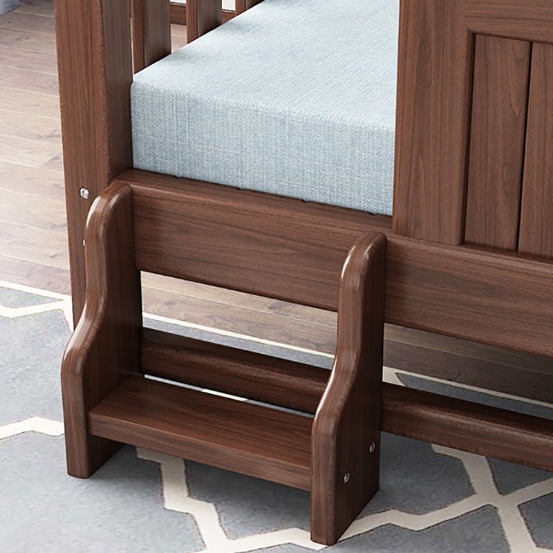 Espresso Wood Baby Crib Traditional Nursery Crib with Guardrail