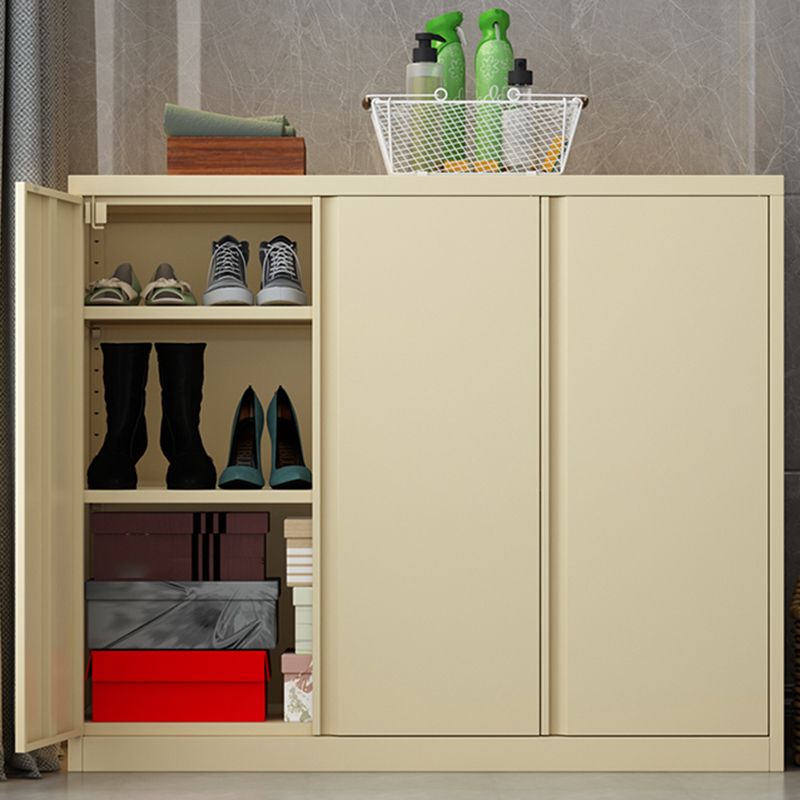 Modern Accent Cabinet Beige Storage Cabinet with Water Resistant