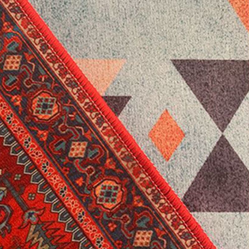 Patrón de medallón marroquí de alfombra Área de poliéster alfombra resistente a la alfombra resistente a las manchas para sala de estar para sala de estar