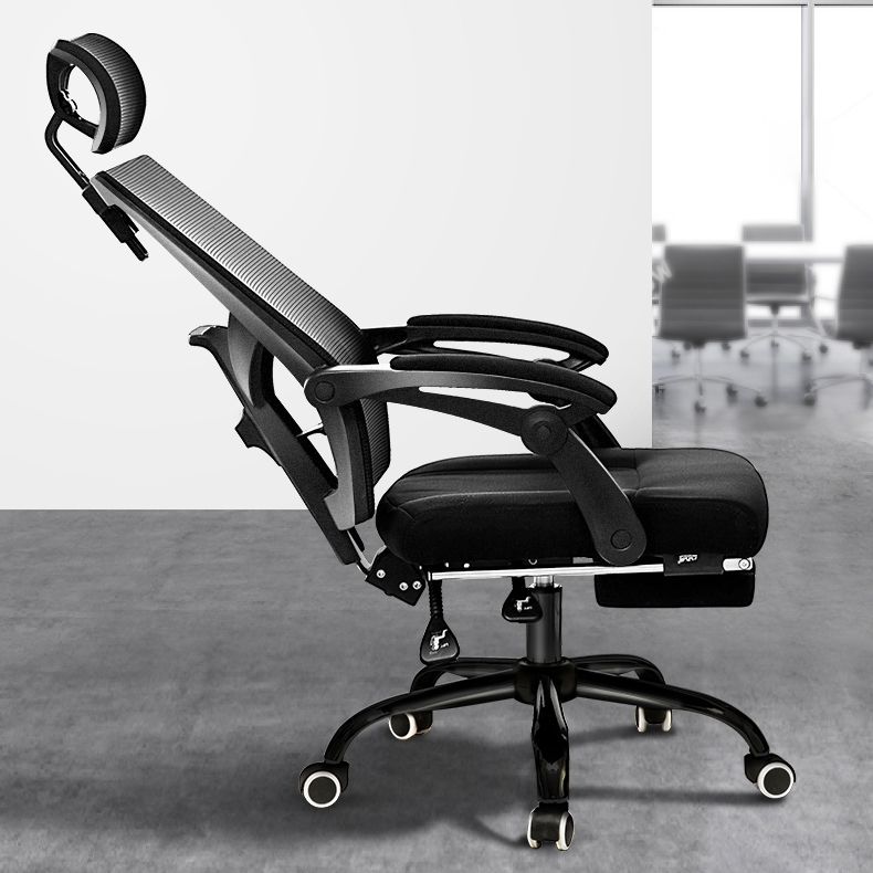 Padded Arms Office Chair Modern No Distressing Desk Chair with Wheels