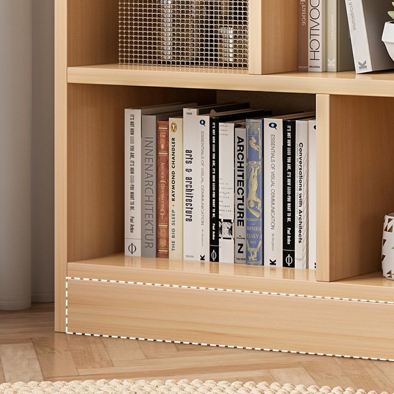 Modem Wooden Bookcase Geometric Shelf Bookshelf for Home Office