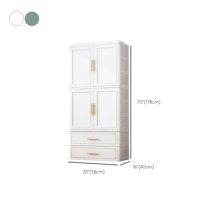 Multifunctional Plastic Kid's Wardrobe Modern Freestanding Wardrobe Armoire