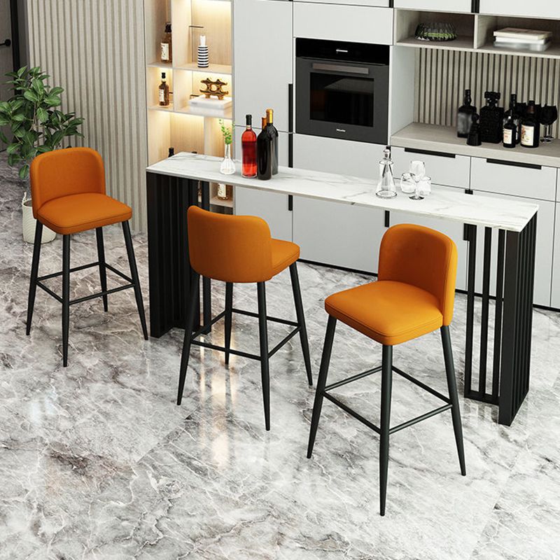 Contemporary Bar Table Stone Top Black double Pedestal Bar Table