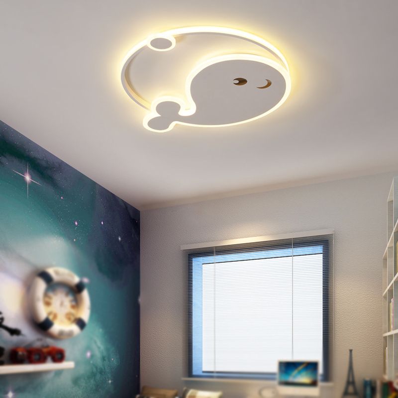 LED White Ceiling Light Children Flush Mount Lighting for Restaurant