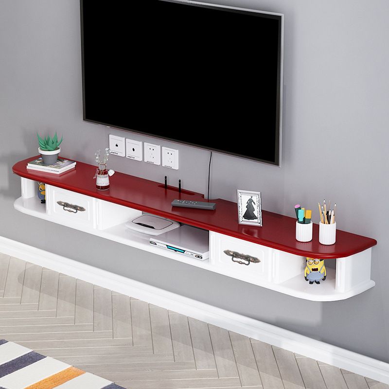 Modern Wall-mounted TV Stand Engineered Wood TV Cabinet with 2 Drawers