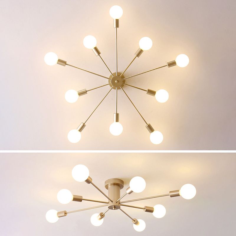 Molecular Styling Minimalism Flush-mount Light Open Bulb Design Living Room Ceiling Lamp