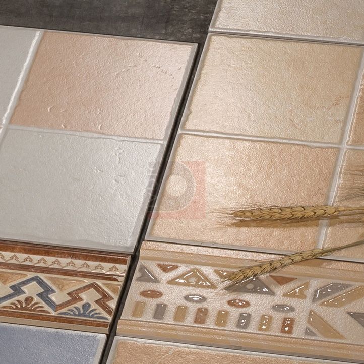 Traditional Style Floor Tile Straight Edge Square Singular Tile