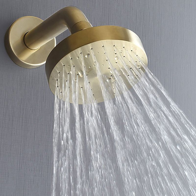 Stainless Steel Shower Combo Round Fixed Shower Head with Shower Arm