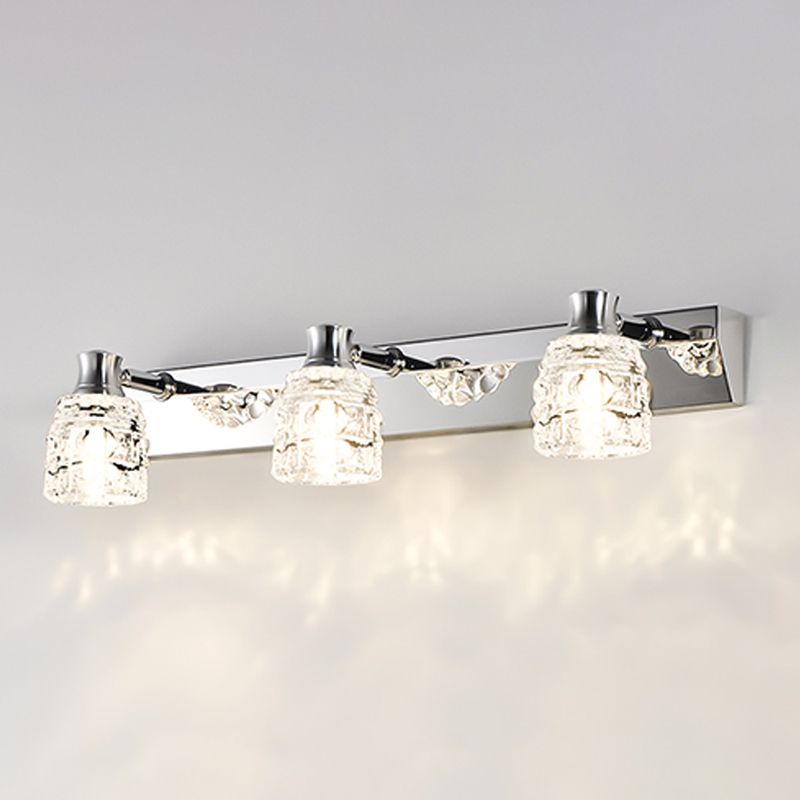 Modern Style Makeup Mirror Light Bathroom Stainless Steel Simple Mirror Lamp Fixture