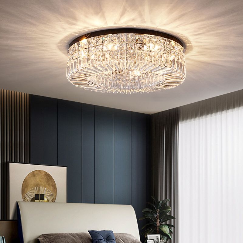 Modern Crystal Ceiling Light Creative Flush Mount Light Fixture for Bedroom