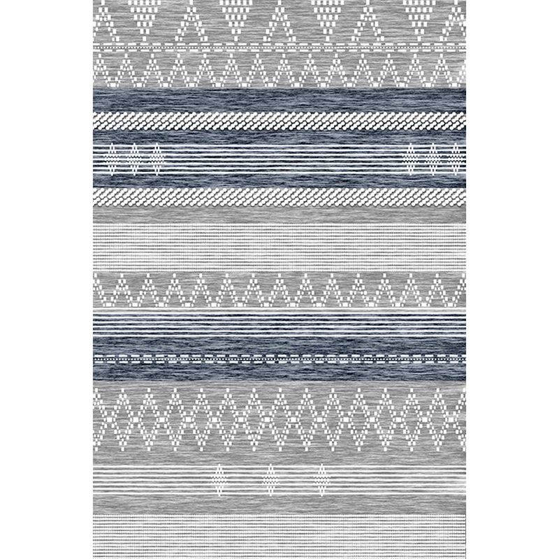 Tapis tribal primitif Géométrie multicolore tapis antidérapant le support de la zone résistante aux taches lavables pour chambre à coucher