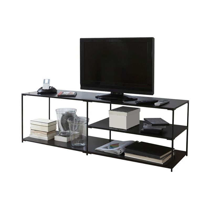 Industrial TV Media Stand Open Shelving TV Stand Console with Shelves