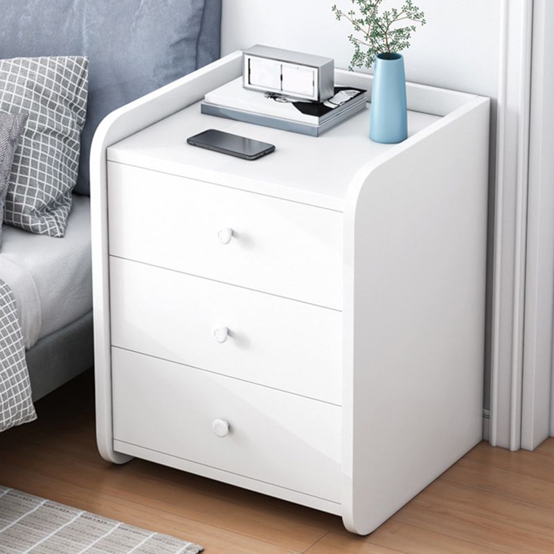 Contemporary Accent Table Nightstand Drawer Storage Night Table with 1 Shelf