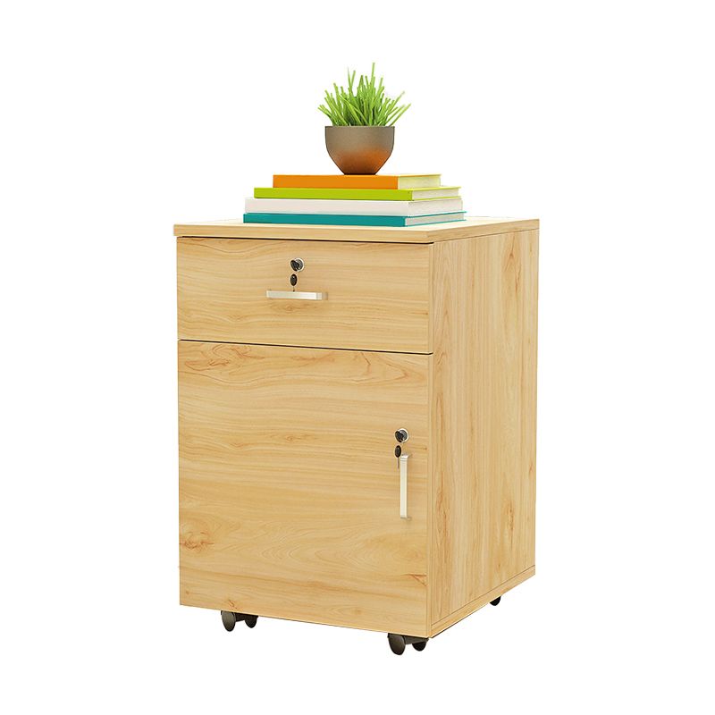 Classic Office Filing Cabinet Wooden File Cabinet with Wheels