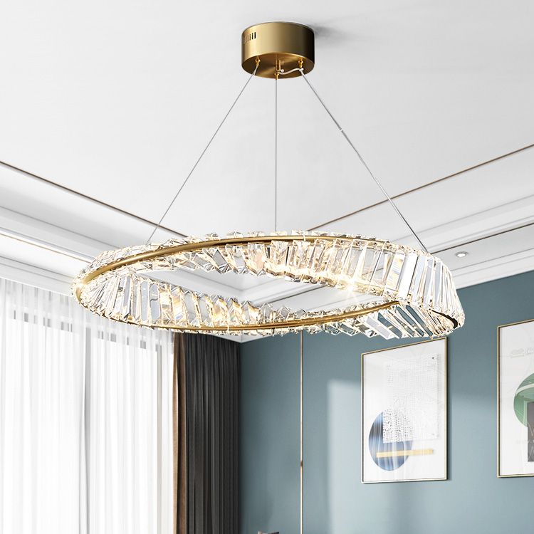 Pendre LED de style luxueux léger Light Crystal Plafond Pendant Light