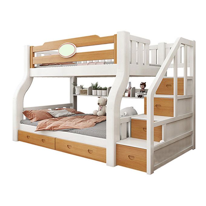 Solid Wood Standard Bed Natural Pine Kids Bed with Headboard