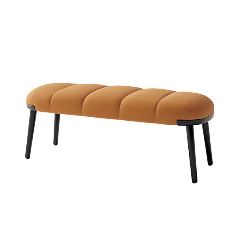 Contemporary Upholstered Bench Home Seating Bench with 4 Legs