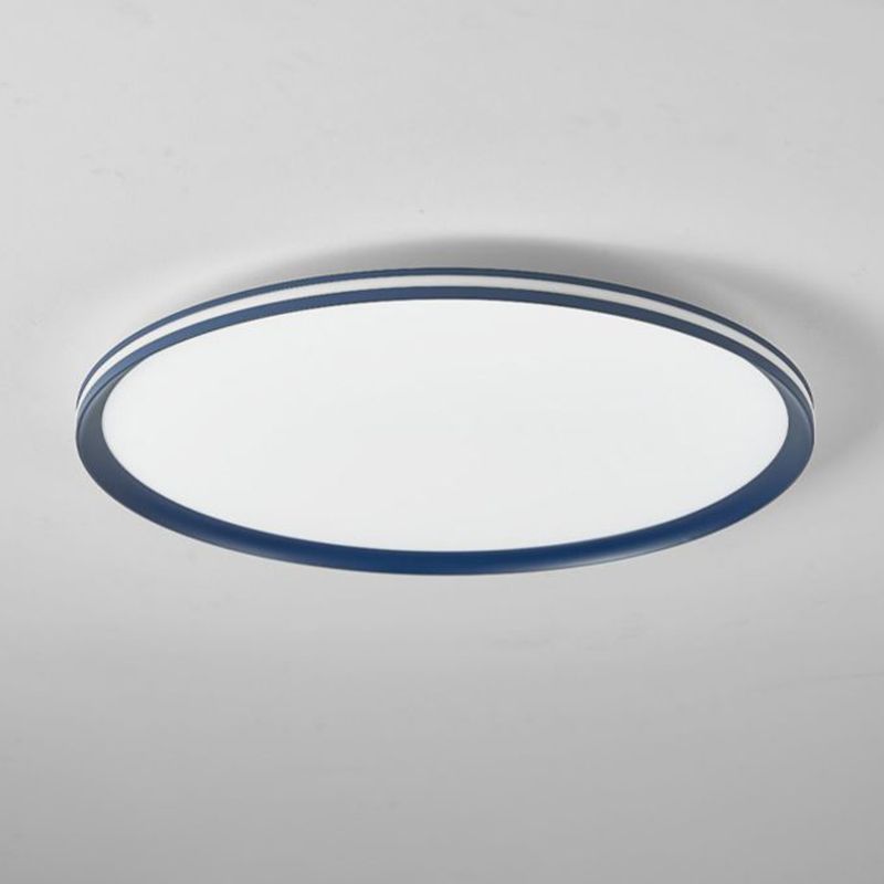 Modernism LED Flush Mount Circle Metal Ceiling Light Fixture for Bedroom