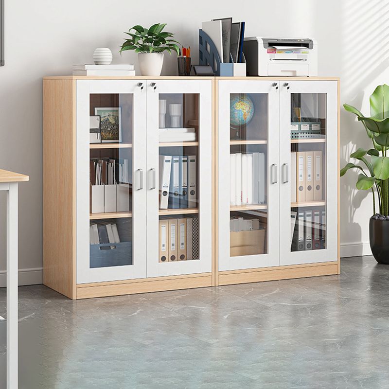 Contemporary Office File Cabinet Wooden Frame Storage Filing Cabinet