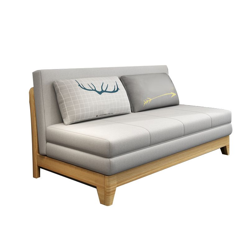 Enge Rückenlieger Loveseat Armless Stoffsofa Set für Wohnzimmer