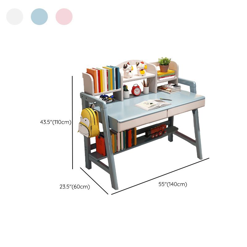 Writing Desk Adjustable Kids Desk and Chair 23.6" Desk with Drawer Kids Desk