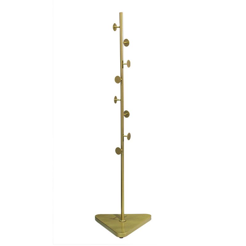 Contemporary Coat Rack  Coat Hooks Metal Coat Rack with Triangular Base