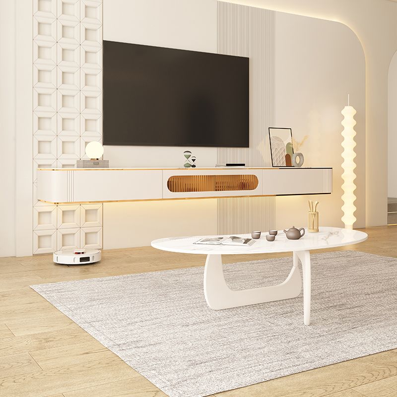 Modern TV Stand Console Floating TV Media Console with Drawers