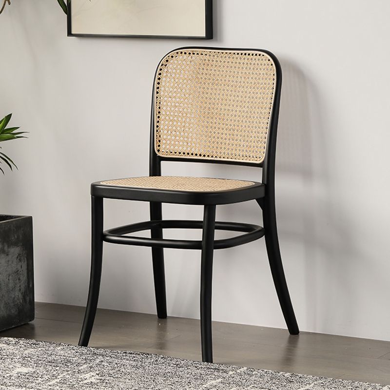 Traditional Style Side Chair Solid Wood Open Back Dining Chair for Hom