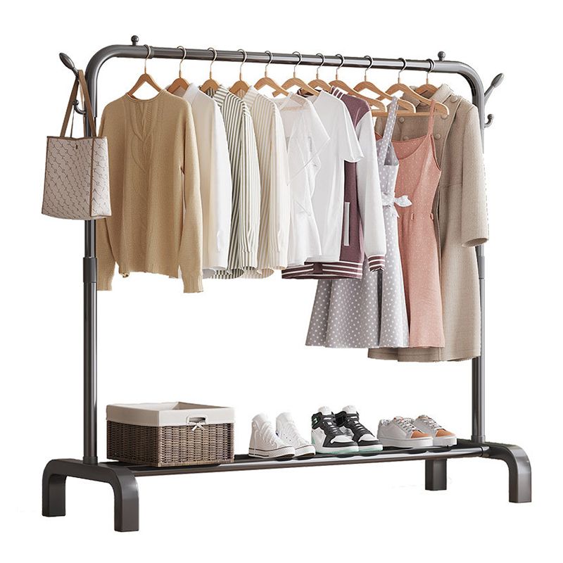 Contemporary Metal Coat Rack Storage Shelving Coat Rack with Coat Hooks